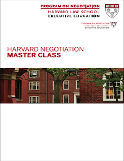 Negotiation Master Class Fall 2013 Program Guide