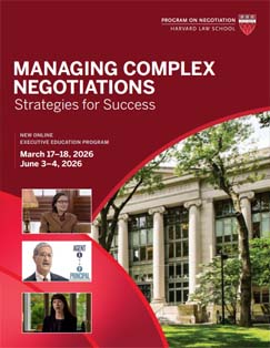 Managing Complex Negotiations
