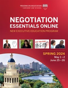 Negotiation Essentials Online (NEO) Spring 2024 Program Guide