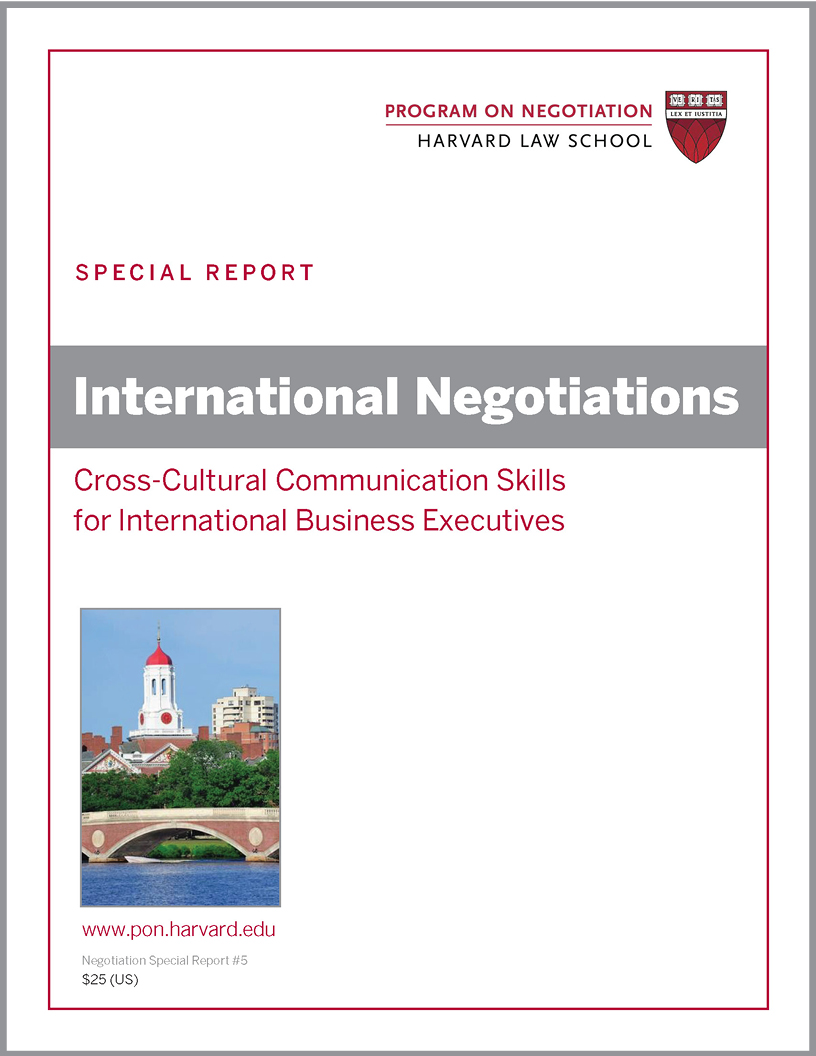 International Negotiations: Cross-Cultural Communication Skills for