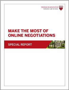 Make the Most of Online Negotiations