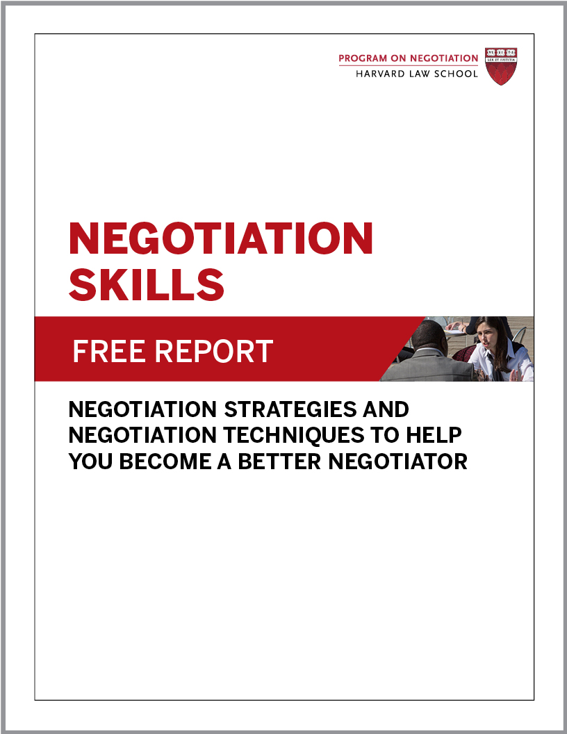 negotiation case study harvard