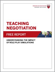 Teaching Negotiation: Understanding The Impact Of Role-Play Simulations