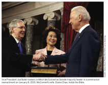 Joe Biden with Mitch McConnell