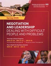 Negotiation and Leadership Fall 2025 programs cover