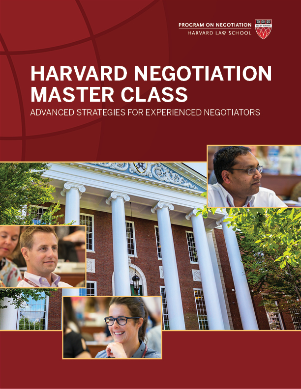 Harvard Negotiation Master Class