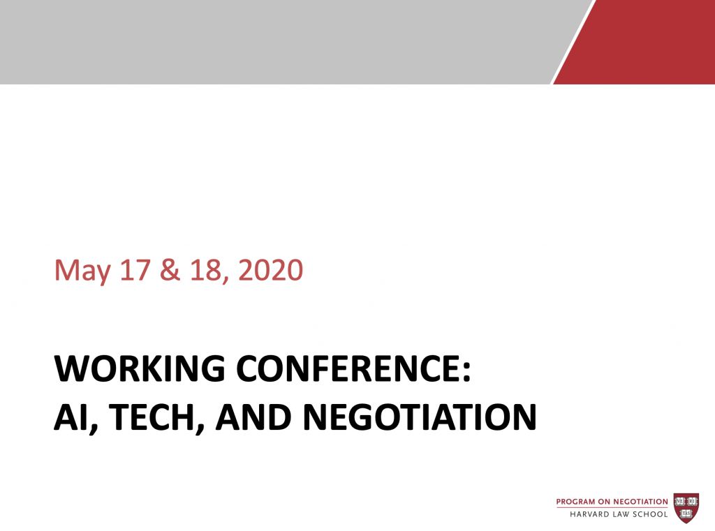 AI, Technology, and Negotiation Conference