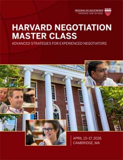 Harvard Negotiation Master Class