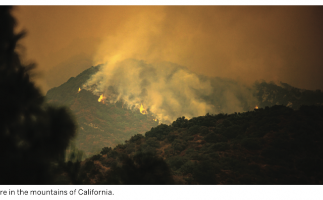 fire California mountains