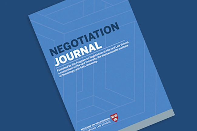 <em>Negotiation Journal</em>