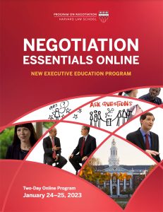 Negotiation Essentials Online (NEO) January 2023 Program Guide – Online Only