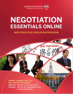 Negotiation Essentials Online (NEO) Spring, Summer, and Fall 2023 Program Guide