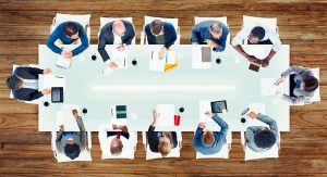 group of people around table