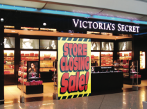 Store with closing sign