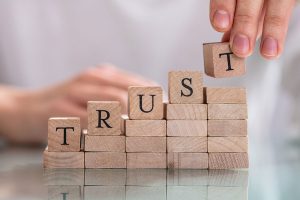 trust written in building blocks